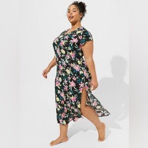Torrid Black Floral Dress